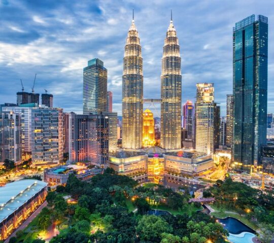 Kuala Lumpur skyline at dusk