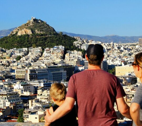 A viewpoint on Acropolis hill with views to Athens