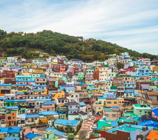 The colourful Gamcheon Culture Village in Busan