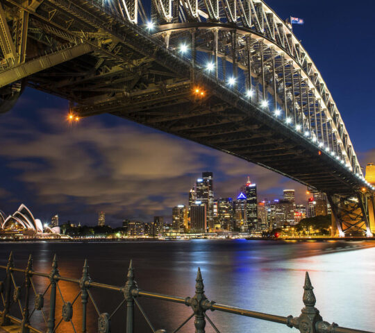 Sydney Harbor Bridge at night