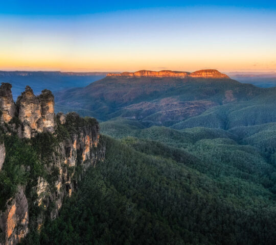 The Blue Mountains at sunrise