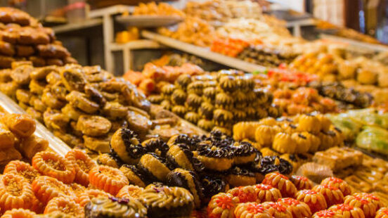 A street food stall in Morocco