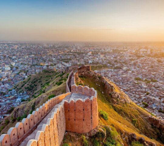 Jaipur viewed from Nahargarh Fort at sunset