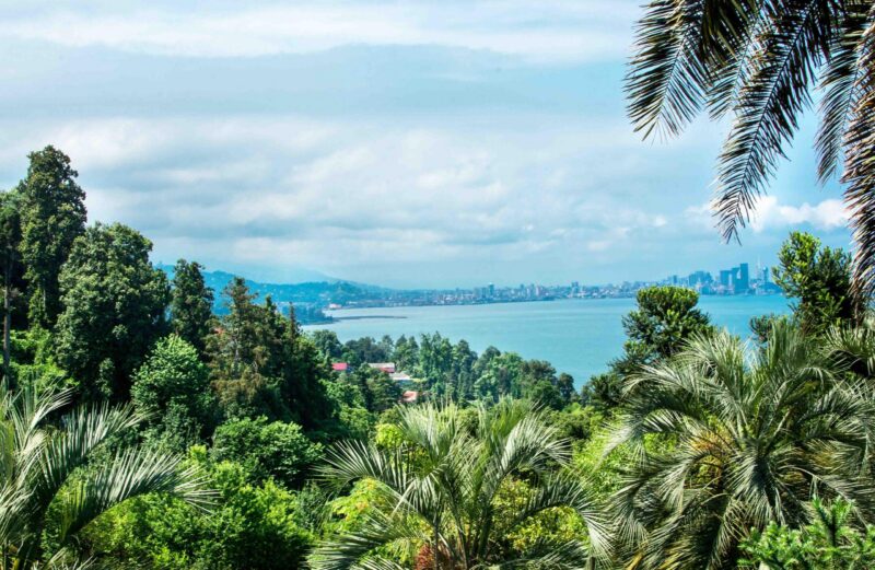 The Botanical Garden of Batumi located at area of Mtsvane Kontskhi (Green Cape), Georgia.
