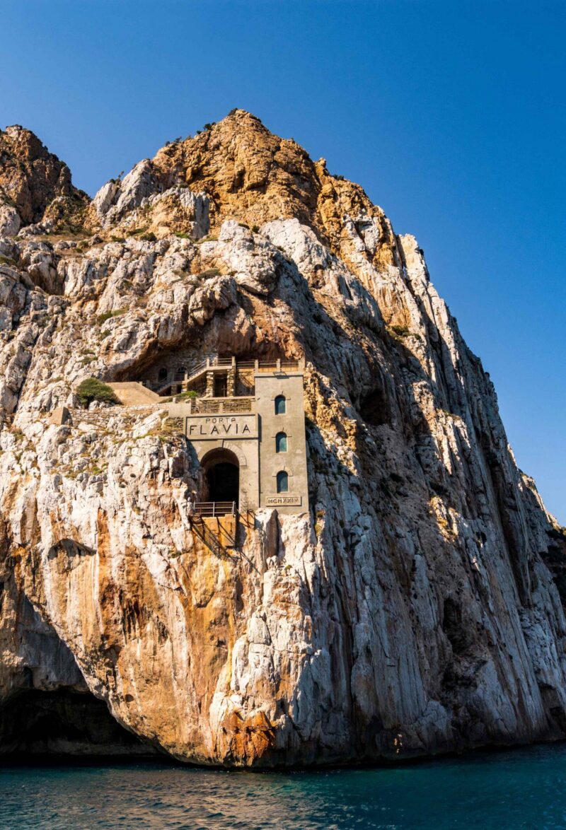 Porto-Flavia, is a mine gallery designed by Engineer Cesare Vece
