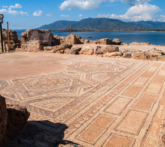 Stone mosaics in Nora