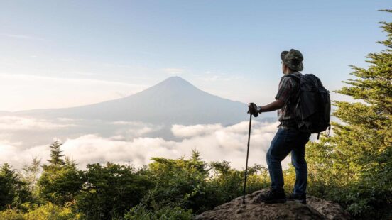 Hiking in Japan in summer
