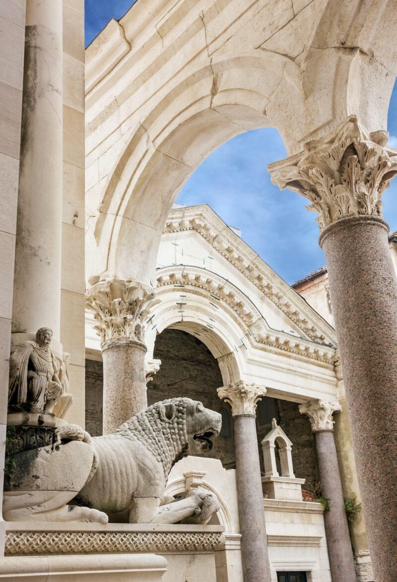 Split Cathedral, Croatia. Inside of ancient Diocletian’s Palace