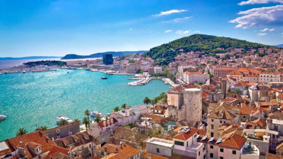 Split waterfront and Marjan hill view