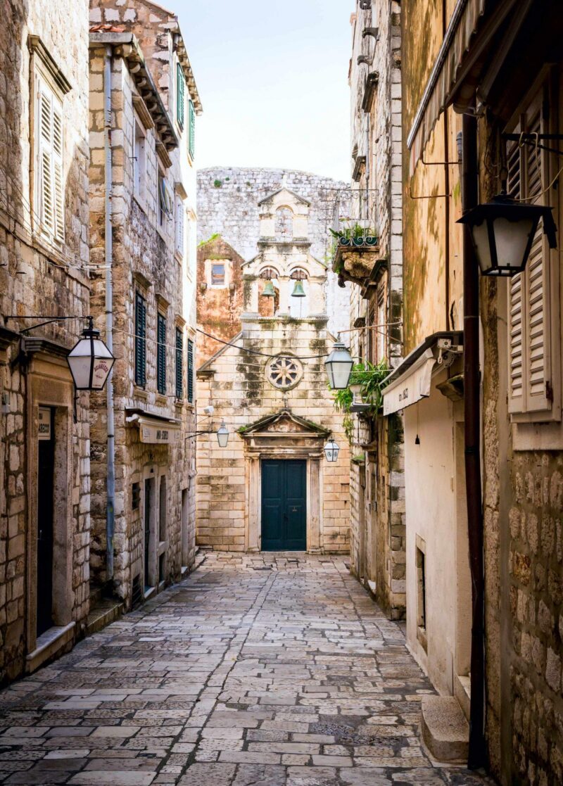 Narrow Street inside Dubrovnik Old Town