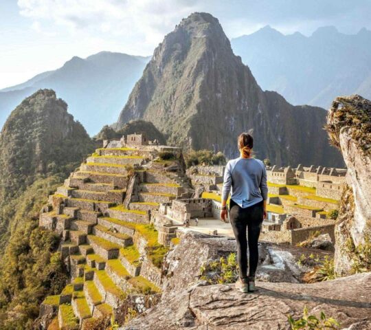 Soaking up the views over Machu Picchu