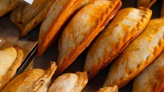 Rows of empanadas