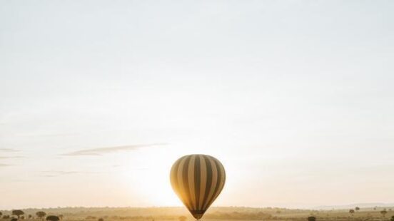 A hot air balloon at Wilderness Usawa Serengeti