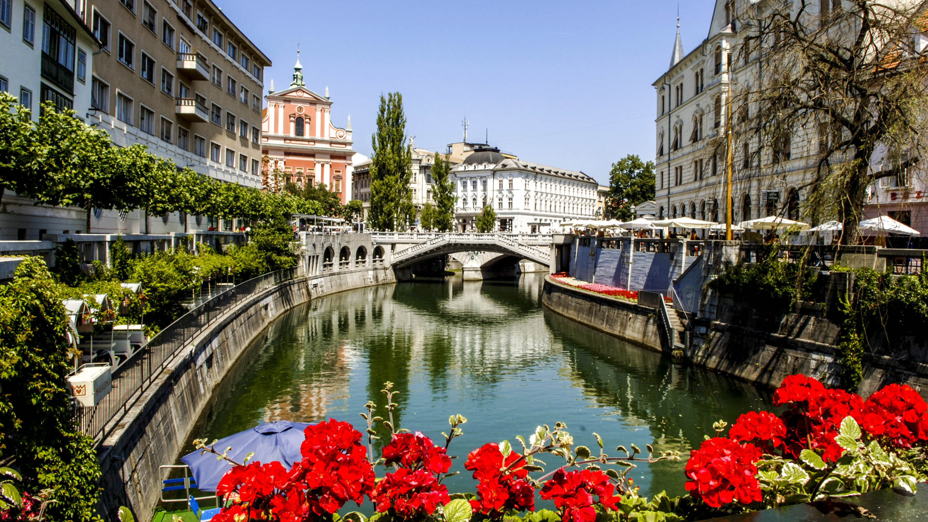 Ljubljana, river Ljubljanica, Slovenia