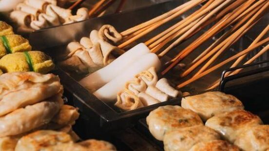 traditional street food in Seoul, South Korea