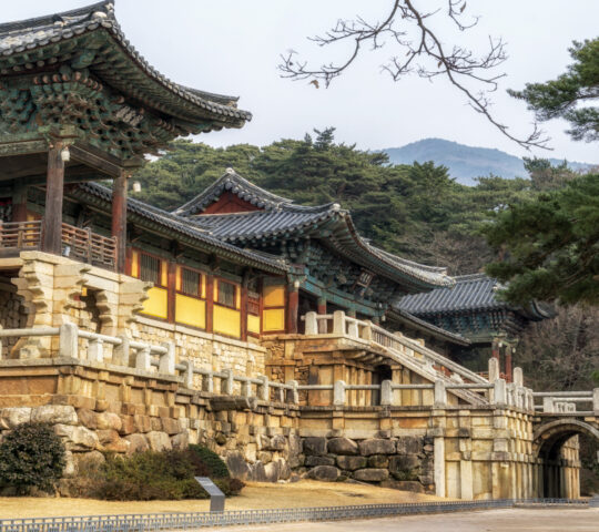 Bulguksa is a Buddhist temple complex and UNESCO World Heritage Site