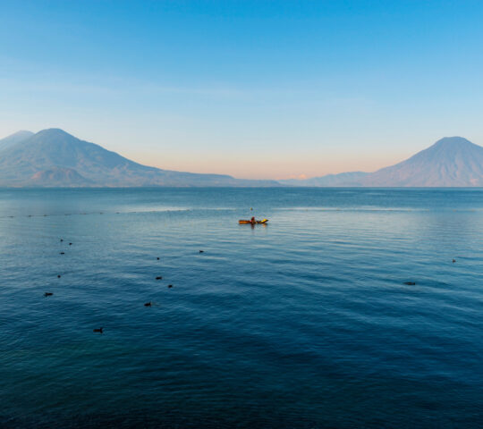 Views from the water on Lake Atitlan