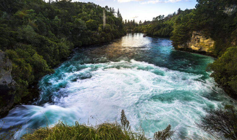 Aerial view of Huka Falls, Taupo / New Zealand