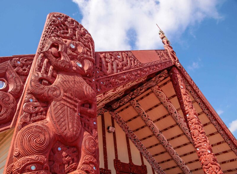 Maori Haus in Rotorua, North Island, Neuseeland