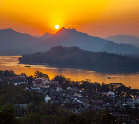 Sunset on the Mekong River