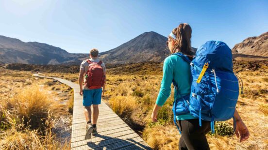 New Zealand Hiking at Tongariro National Park by Mount Ngauruhoe