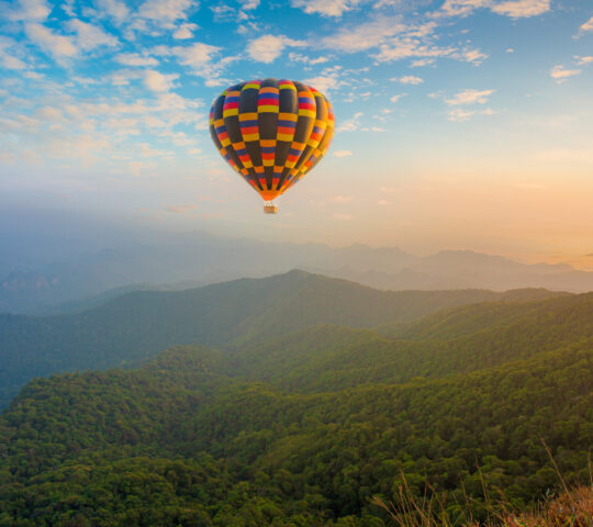 A hot air balloon experience over Chiang Mai's lush landscapes