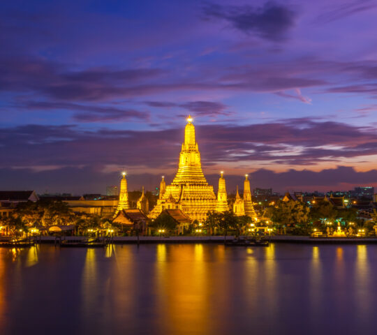 The majestic Wat Pho along Bangkok's Chao Phraya River