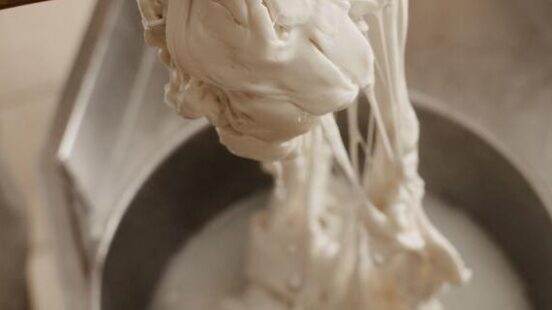 Making mozzarella in Puglia, Italy