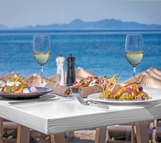 Delicious Greek cuisine overlooking the sea