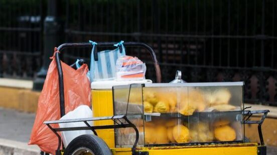 Cartagena De Indias, Colombia, typical street food stall