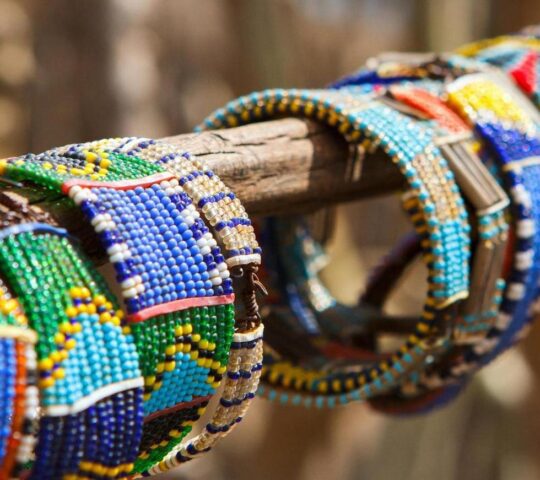 A traditional Maasai beading market in Nairobi