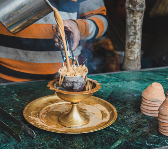 Masala chai in the streets of Delhi