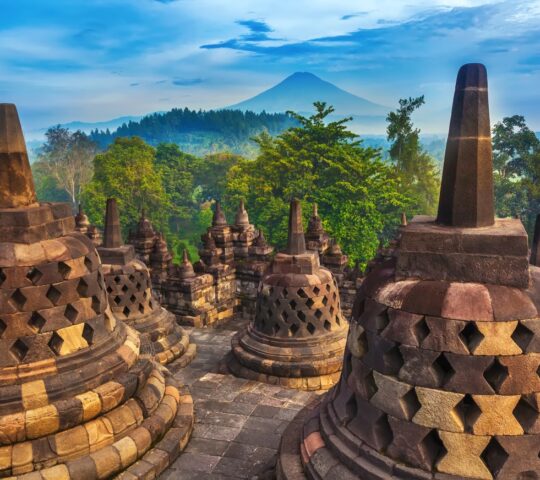 Borobudur temple, the largest Buddhist temple in the world