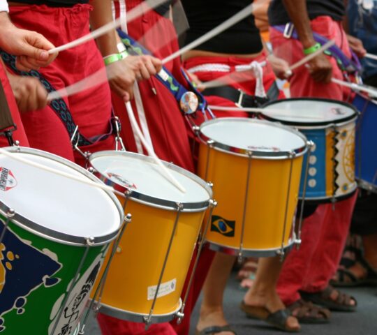 Samba drummers in the streets of Rio