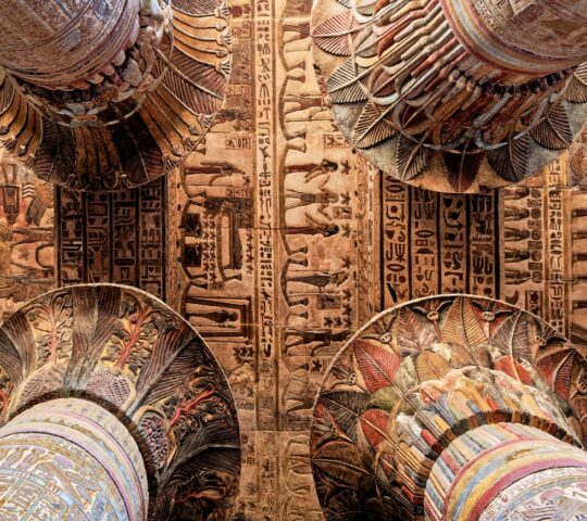 Admire the Hieroglyphs within the Temple of Khnum
