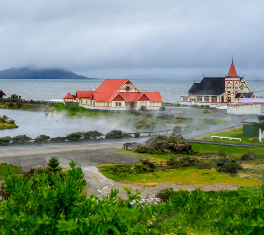 On the shores of Lake Rotorua