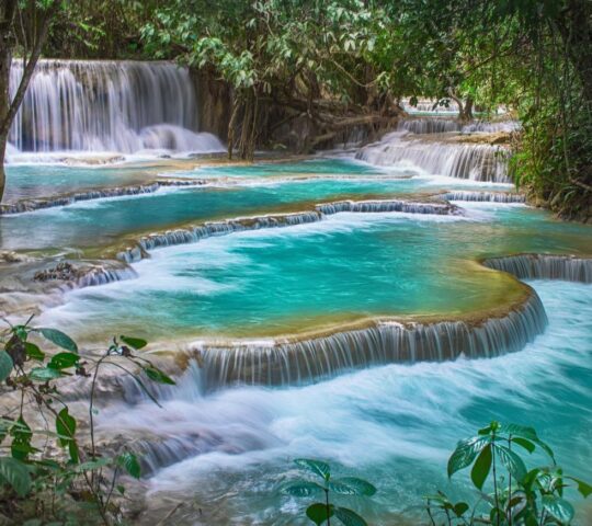 Tat Kuang Si waterfalls near Luang Prabang