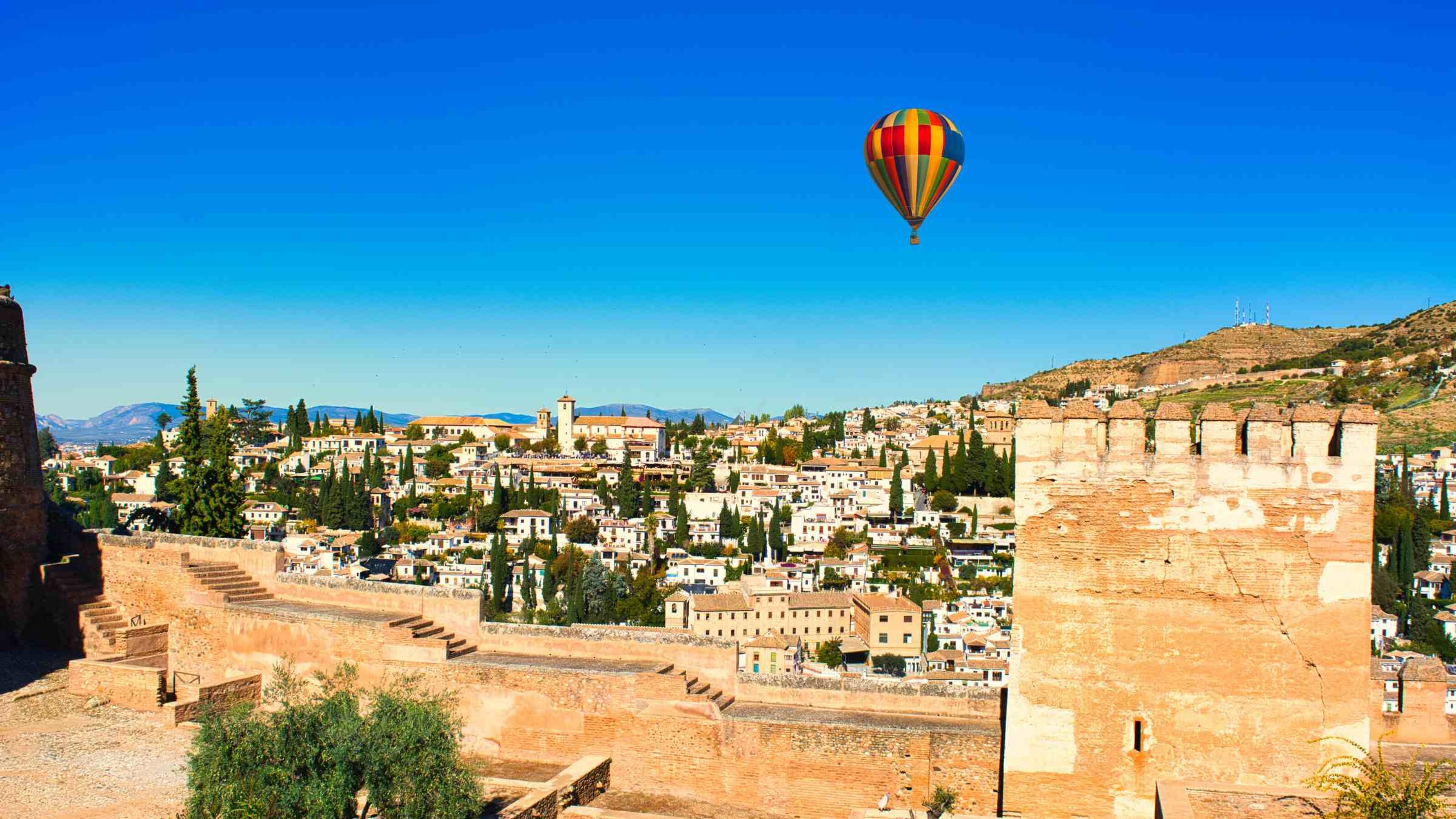 Hot air ballooning over Granada