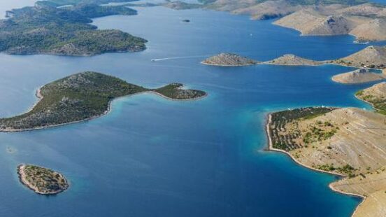 Aerialk view of Kornati National Park, Croatia