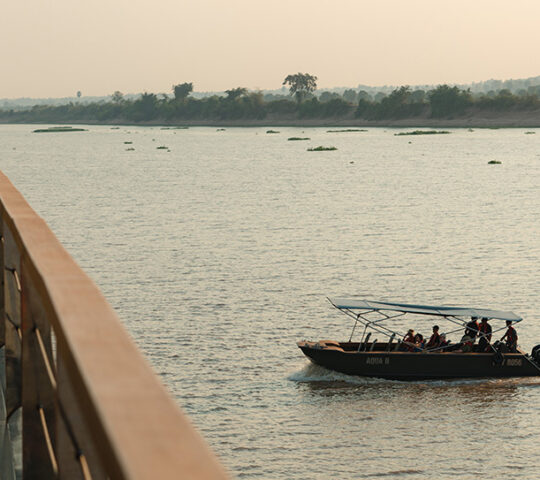 Sailing along the Mekong River