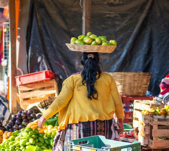 A fruit market in Antigua