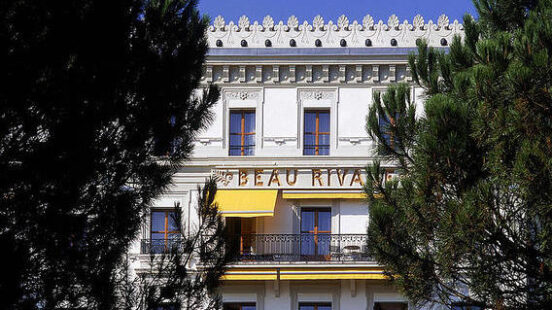 The facade of Beau-Rivage Palace, Switzerland