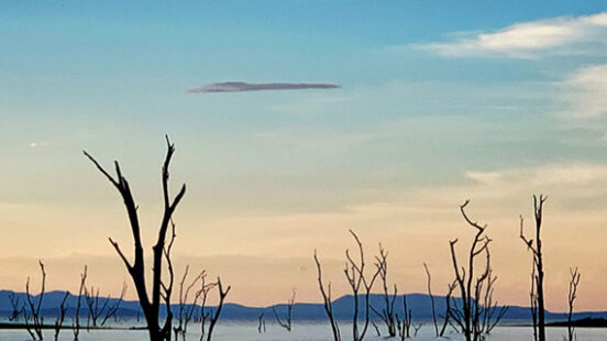 Lake Kariba at sunset, in Matusadona National Park, Zimbabwe