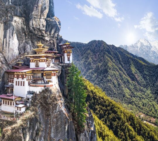 Tiger's Nest Monastery perched on a cliffside