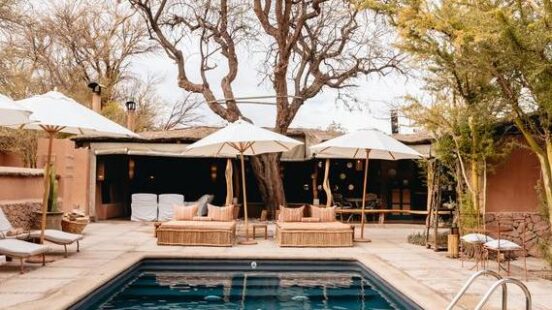 The outdoor pool at Awasi Atacama in Chile