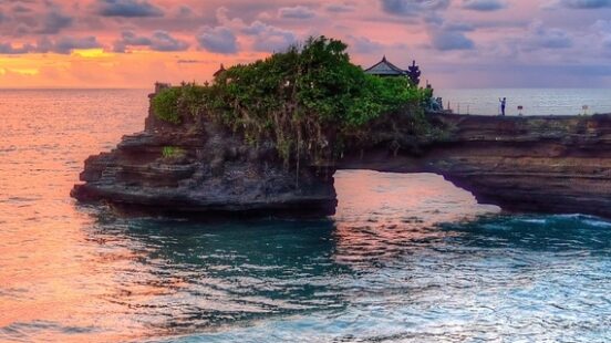 Sunset at Tanah Lot Temple in Bali