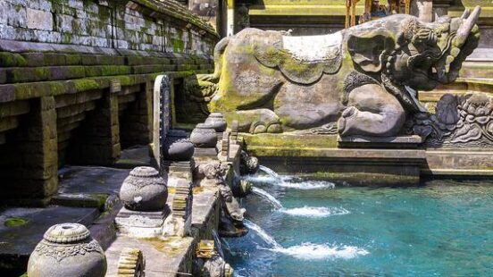 The pool at Tirta Empul Temple, Bali