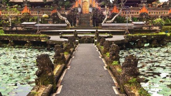 Lotus pond at Saraswati Temple in Bali