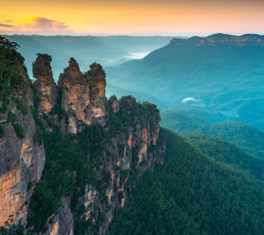 Bird's eye view of the Blue Mountains