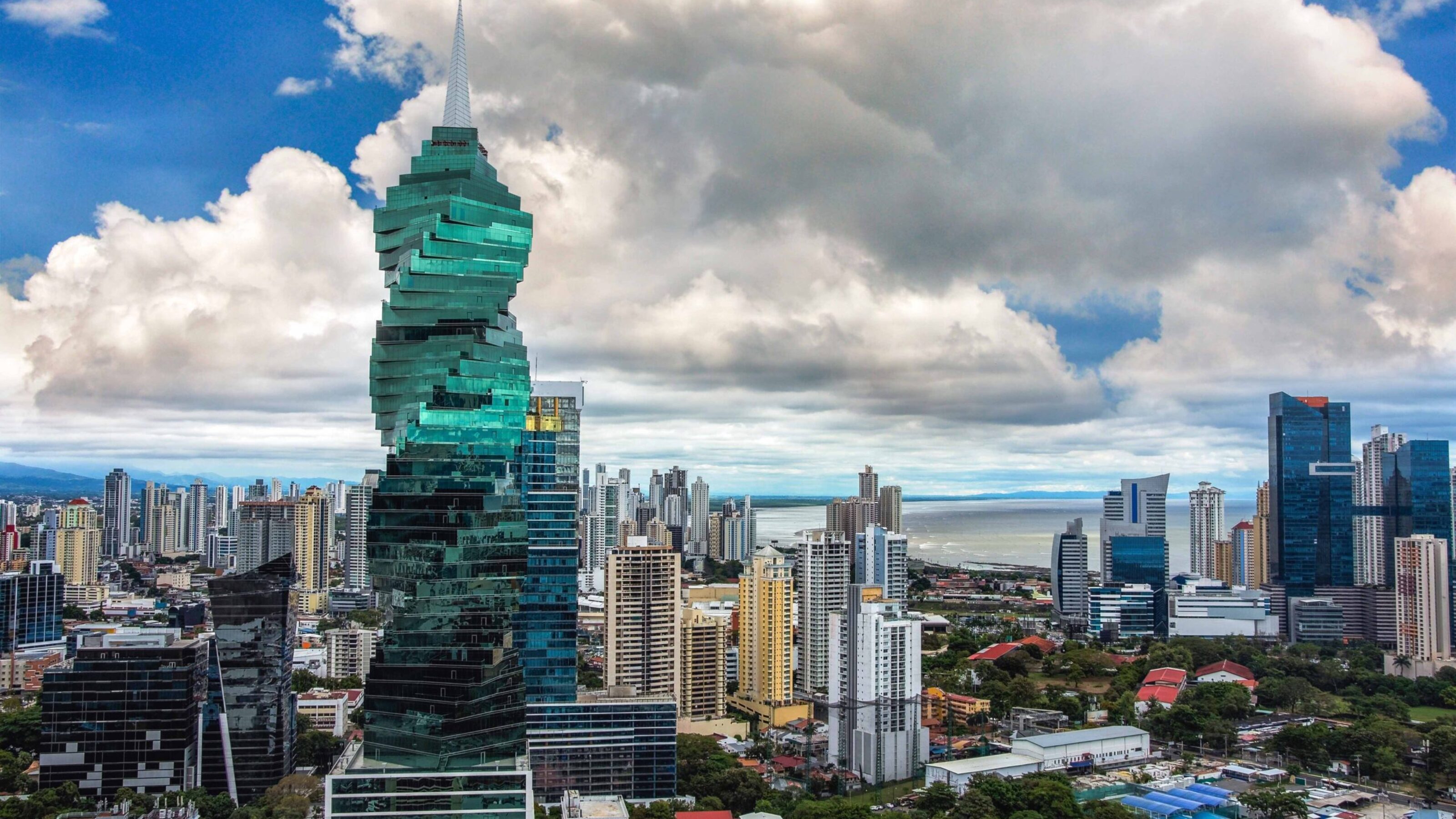 Panama city skyline - modern city skyline - skyscraper building panorama